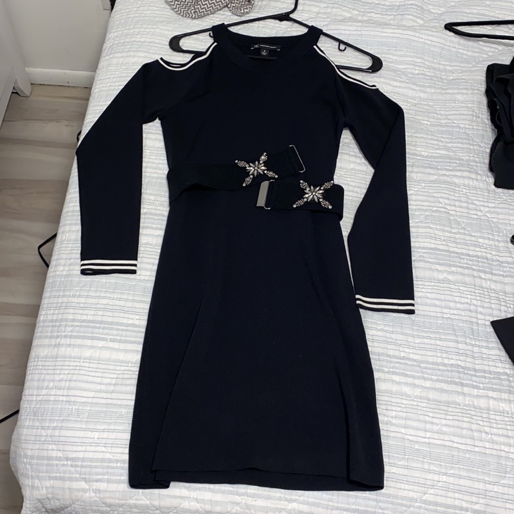 Inc black dress.